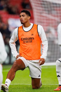 Jude Bellingham, Estadio de San Mames 'te Atletizm Kulübü ve Real Madrid FC takımları arasında oynanan LaLiga EA Spor Maçı sırasında görüldü (Maciej Rogowski)