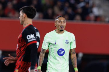 Raphinha, RCD Mallorca ve FC Barcelona (Maciej Rogowski) takımları arasında oynanan LaLiga EA SPORTS maçı sırasında görüldü)