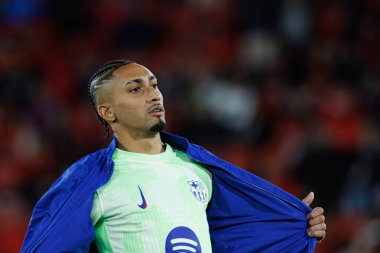 Raphinha, RCD Mallorca ve FC Barcelona (Maciej Rogowski) takımları arasında oynanan LaLiga EA SPORTS maçı sırasında görüldü)