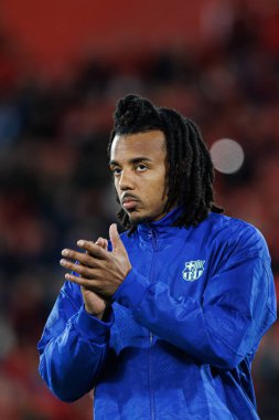 Jules Kounde, LaLiga EA SPORTS maçı sırasında RCD Mallorca ve FC Barcelona (Maciej Rogowski)