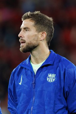 Inigo Martinez, LaLiga EA SPORTS maçı sırasında RCD Mallorca ve FC Barcelona (Maciej Rogowski)