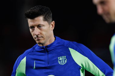 Robert Lewandowski, LaLiga EA SPORTS maçı sırasında RCD Mallorca ve FC Barcelona (Maciej Rogowski) takımları arasında görüldü.)