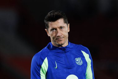 Robert Lewandowski, LaLiga EA SPORTS maçı sırasında RCD Mallorca ve FC Barcelona (Maciej Rogowski) takımları arasında görüldü.)
