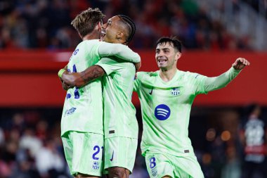 Fransız De Jong, Raphinha ve Pedri, LaLiga EA SPORTS maçında RCD Mallorca ve FC Barcelona (Maciej Rogowski)