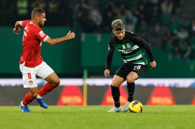 Pedro Ferreira, Maximilian Araujo Liga Portekiz maçı sırasında Estadio Jose Alvalade 'de (Maciej Rogowski)