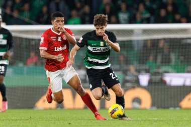 Vinicius Lopes, Daniel Braganca Liga Portekiz maçı sırasında Estadio Jose Alvalade 'de (Maciej Rogowski)