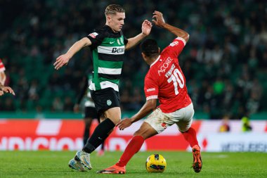 Viktor Gyokeres, Vinicius Lopes Liga Portekiz maçı sırasında Estadio Jose Alvalade 'de (Maciej Rogowski)