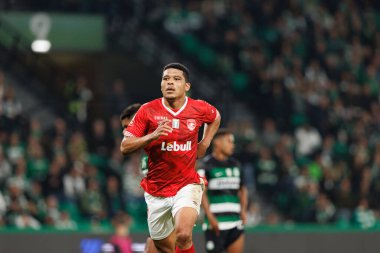 Estadio Jose Alvalade 'deki (Maciej Rogowski) Sporting CP ve CD Santa Clara takımları arasında oynanan Liga Portekiz maçında gol attıktan sonra Vinicius Lopes kutlama yapıyor.)