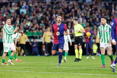 Ferran Torres, LaLiga EASPORTS maçı sırasında Estadio Benito Villamarin 'de Real Betis Balompie ve FC Barcelona takımları arasında görüldü (Maciej Rogowski)