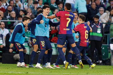 Ferran Torres, LaLiga EASPORTS maçında Real Betis Balompie ve FC Barcelona takımlarının Estadio Benito Villamarin (Maciej Rogowski)