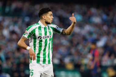 Marc Bartra, Real Betis Balompie ve FC Barcelona takımları arasında Estadio Benito Villamarin 'de (Maciej Rogowski)
