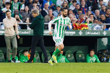 LaLiga EASPORTS maçı sırasında Estadio Benito Villamarin 'de Real Betis Balompie ve FC Barcelona takımları arasında görüldü (Maciej Rogowski)