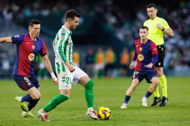 Giovani Lo Celso, Estadio Benito Villamarin 'de Real Betis Balompie ve FC Barcelona takımları arasında LaLiga EASPORTS maçında görüldü (Maciej Rogowski)