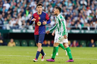 Estadio Benito Villamarin 'de Real Betis Balompie ve FC Barcelona takımları arasında LaLiga EASPORTS maçında görülen Chimy Avila (Maciej Rogowski)
