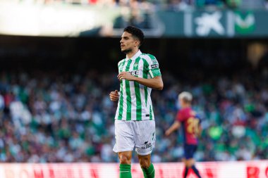 Marc Bartra, Real Betis Balompie ve FC Barcelona takımları arasında Estadio Benito Villamarin 'de (Maciej Rogowski)