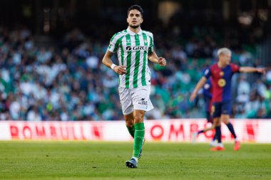 Marc Bartra, Real Betis Balompie ve FC Barcelona takımları arasında Estadio Benito Villamarin 'de (Maciej Rogowski)