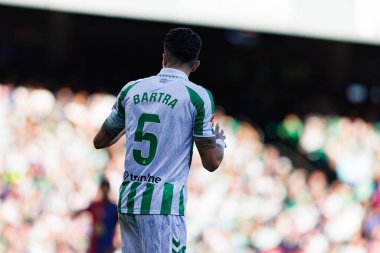 Marc Bartra, Real Betis Balompie ve FC Barcelona takımları arasında Estadio Benito Villamarin 'de (Maciej Rogowski)