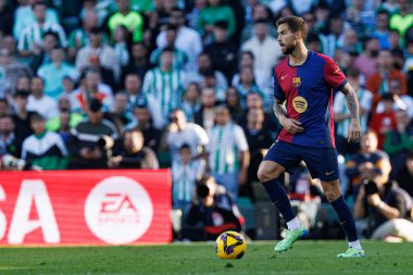 Inigo Martinez, Real Betis Balompie ve FC Barcelona takımları arasında LaLiga EASPORTS maçında Estadio Benito Villamarin (Maciej Rogowski)