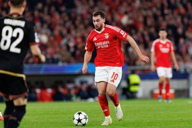 Orkun Kokcu, SL Benfica ve Bologna FC 1909 takımları arasında oynanan UEFA Şampiyonlar Ligi maçında görüldü (Maciej Rogowski)