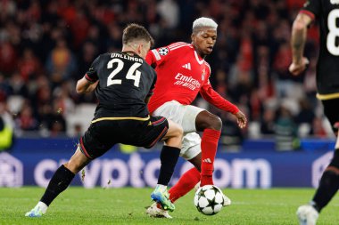 Thijs Dallinga, Florentino Luis UEFA Şampiyonlar Ligi maçında SL Benfica ve Bologna FC 1909 takımları arasında görüldü (Maciej Rogowski)