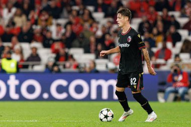 Kacper Urbanski UEFA Şampiyonlar Ligi maçında SL Benfica ve Bologna FC 1909 takımları arasında görüldü (Maciej Rogowski)
