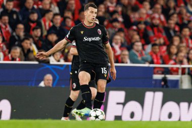 Nicolo Casale UEFA Şampiyonlar Ligi maçında SL Benfica ve Bologna FC 1909 takımları arasında görüldü (Maciej Rogowski)