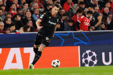 Nicolo Casale UEFA Şampiyonlar Ligi maçında SL Benfica ve Bologna FC 1909 takımları arasında görüldü (Maciej Rogowski)