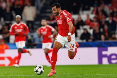 Vangelis Pavlidis UEFA Şampiyonlar Ligi maçında SL Benfica ve Bologna FC 1909 takımları arasında görüldü (Maciej Rogowski)