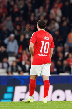 Orkun Kokcu, SL Benfica ve Bologna FC 1909 takımları arasında oynanan UEFA Şampiyonlar Ligi maçında görüldü (Maciej Rogowski)