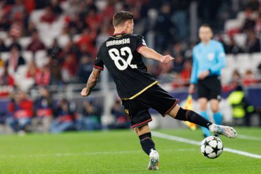 Kacper Urbanski UEFA Şampiyonlar Ligi maçında SL Benfica ve Bologna FC 1909 takımları arasında görüldü (Maciej Rogowski)