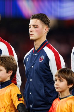 Kacper Urbanski UEFA Şampiyonlar Ligi maçında SL Benfica ve Bologna FC 1909 takımları arasında görüldü (Maciej Rogowski)