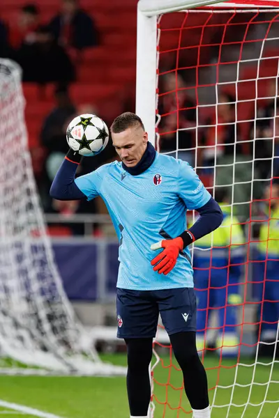 Lukasz Skorupski UEFA Şampiyonlar Ligi maçında SL Benfica ve Bologna FC 1909 (Maciej Rogowski)