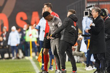 Küçük Vinicius, Estadio de Vallecas 'ta Rayo Vallecano ve Real Madrid FC takımları arasında oynanan LaLiga EA SPORTS maçı sırasında görüldü (Maciej Rogowski)