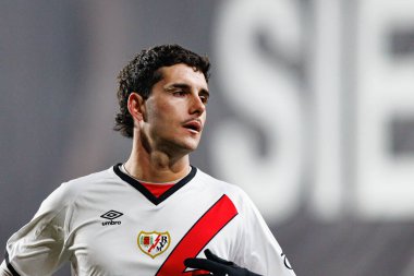 Sergio Camello, LaLiga EA SPORTS maçı sırasında Rayo Vallecano ve Real Madrid FC takımları arasında Estadio de Vallecas 'ta görüldü (Maciej Rogowski)