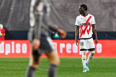 Abdul Mumin, Estadio de Vallecas 'ta Rayo Vallecano ve Real Madrid FC takımları arasında oynanan LaLiga EA SPORTS maçı sırasında görüldü (Maciej Rogowski)