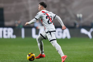 Adrian Embarba seen during LaLiga EA SPORTS game between teams of Rayo Vallecano and Real Madrid FC at Estadio de Vallecas (Maciej Rogowski) clipart