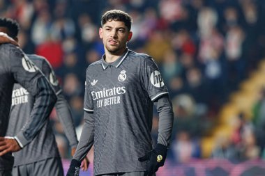 Federico Valverde, Estadio de Vallecas 'ta Rayo Vallecano ve Real Madrid FC takımları arasında oynanan LaLiga EA SPORTS maçı sırasında görüldü (Maciej Rogowski)