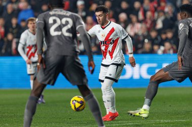 Adrian Embarba, Estadio de Vallecas 'ta Rayo Vallecano ve Real Madrid FC takımları arasında oynanan LaLiga EA SPORTS maçı sırasında görüldü (Maciej Rogowski)