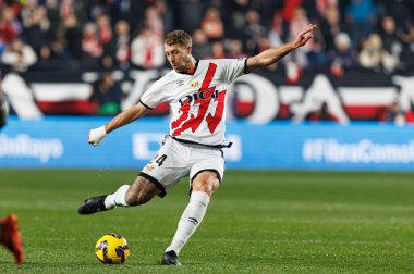 Estadio de Vallecas 'ta Rayo Vallecano ve Real Madrid FC takımları arasında oynanan LaLiga EA SPORTS maçı sırasında Florian Lejeune görüldü (Maciej Rogowski)