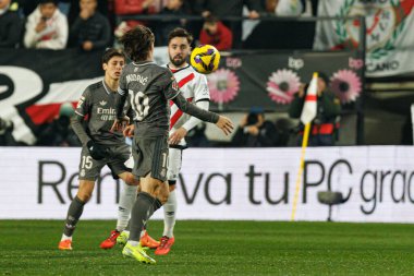 Luka Modriç LaLiga EA SPORTS maçı sırasında Estadio de Vallecas 'ta Rayo Vallecano ve Real Madrid FC takımları arasında görüldü (Maciej Rogowski)