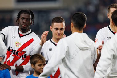 Randy Nteka, Jorge de Frutos LaLiga EA SPORTS maçı sırasında Estadio de Vallecas 'ta Rayo Vallecano ve Real Madrid FC takımları arasında görüldü (Maciej Rogowski)