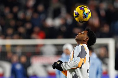 Rodrygo, Estadio de Vallecas 'taki Rayo Vallecano ve Real Madrid FC takımları arasında oynanan LaLiga EA SPORTS maçı sırasında görüldü.)