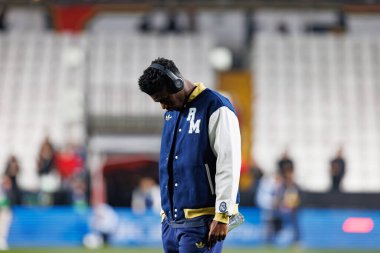 Aurelien Tchouameni, LaLiga EA SPORTS maçı sırasında Estadio de Vallecas 'ta Rayo Vallecano ve Real Madrid FC takımları arasında görüldü (Maciej Rogowski)