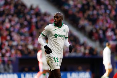 Estadio Civitas Metropolitano 'daki Atletico de Madrid ve Getafe CF takımları arasında oynanan LaLiga EA SPORTS maçı sırasında Allan Nyom görüldü (Maciej Rogowski)