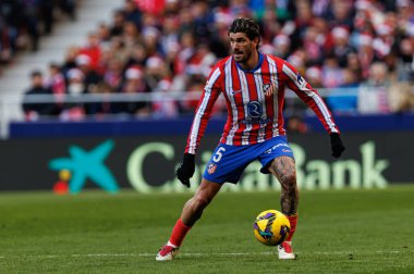 Rodrigo De Paul, Atletico de Madrid ve Getafe CF takımları arasında oynanan LaLiga EA SPORTS maçı sırasında Estadio Civitas Metropolitano 'da görüldü (Maciej Rogowski)