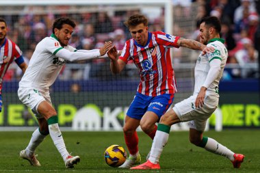 Luis Milla, Pablo Barrios LaLiga EA SPORTS maçı sırasında Estadio Civitas Metropolitano 'da Atletico de Madrid ve Getafe CF takımları arasında görüldü (Maciej Rogowski)