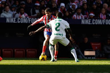 Rodrigo De Paul, Cene LaLiga EA SPORTS maçı sırasında Estadio Civitas Metropolitano 'da Atletico de Madrid ve Getafe CF takımları arasında görüldü (Maciej Rogowski)