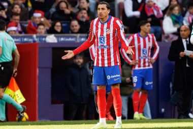 Jose Maria Gimenez, Atletico de Madrid ve Getafe CF takımları arasında oynanan LaLiga EA SPORTS maçı sırasında Estadio Civitas Metropolitano 'da görüldü (Maciej Rogowski)