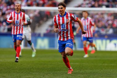 Julian Alvarez LaLiga EA SPORTS maçı sırasında Estadio Civitas Metropolitano 'da Atletico de Madrid ve Getafe CF takımları arasında görüldü (Maciej Rogowski)