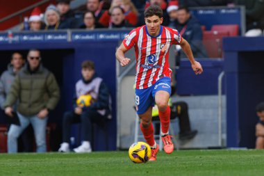 Julian Alvarez LaLiga EA SPORTS maçı sırasında Estadio Civitas Metropolitano 'da Atletico de Madrid ve Getafe CF takımları arasında görüldü (Maciej Rogowski)